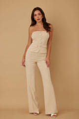 Classy Two Piece Sets With Oval Crystal Stone